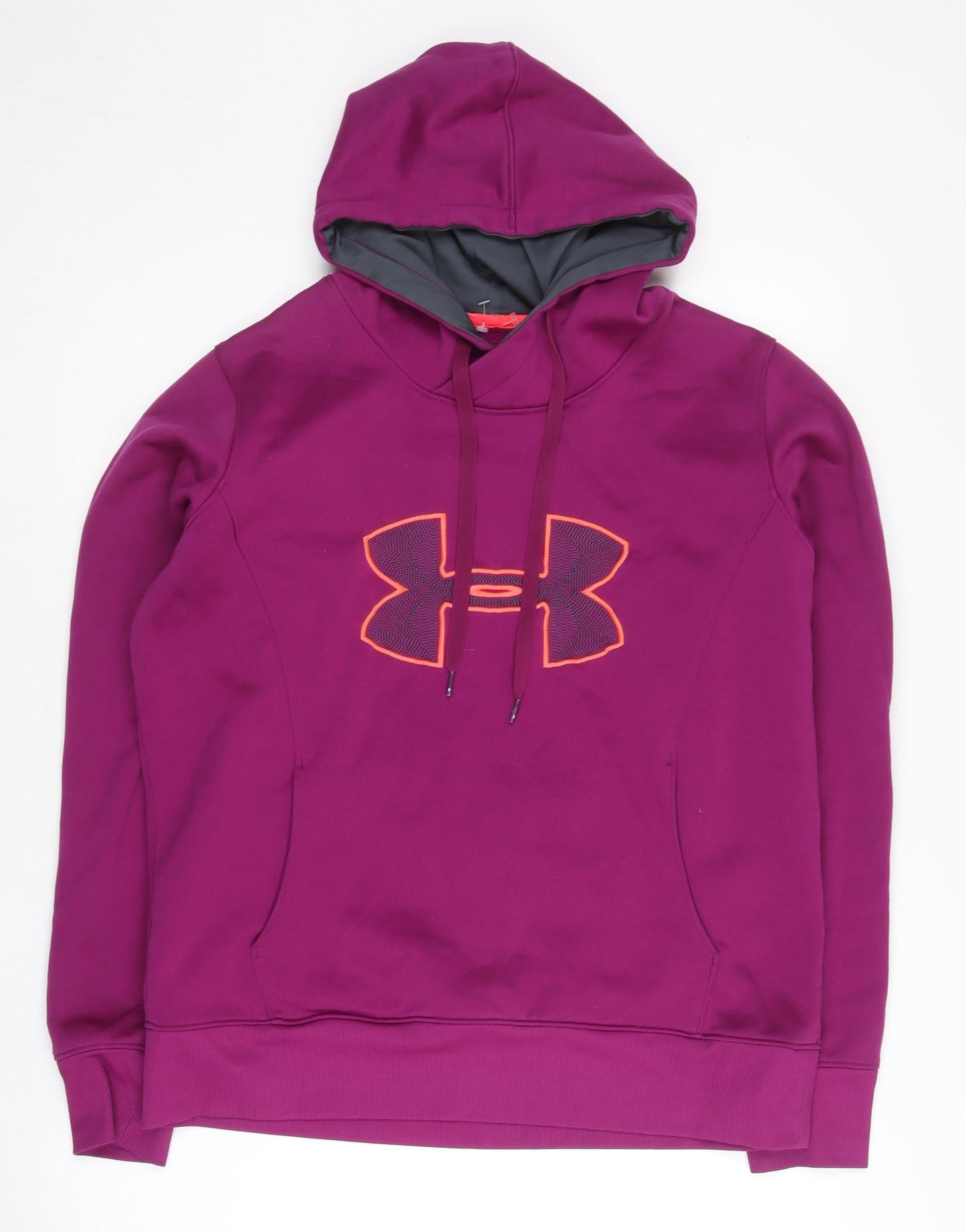Under Armour Women’s Purple Pullover Hoodie Large Logo ColdGear