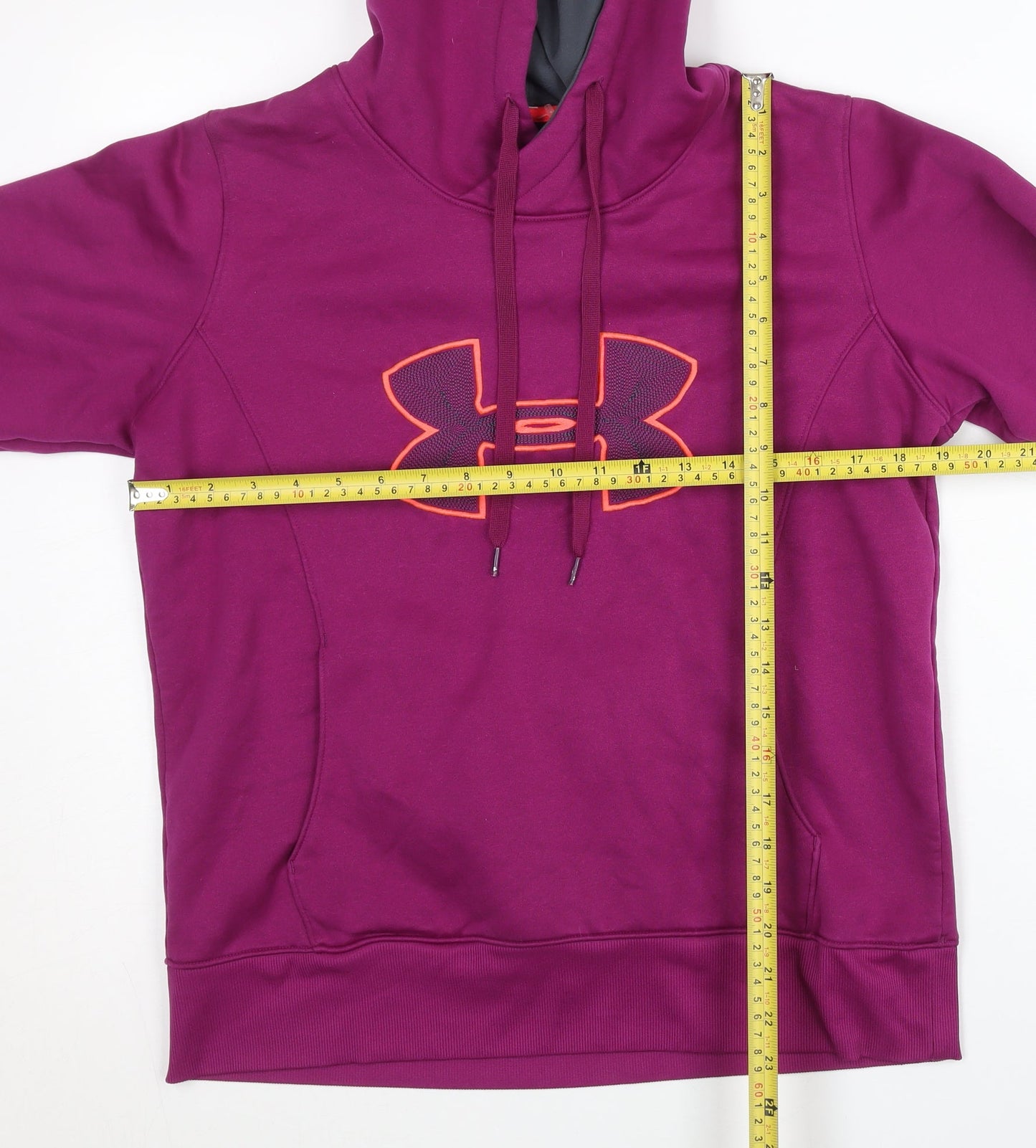 Under Armour Women’s Purple Pullover Hoodie Large Logo ColdGear