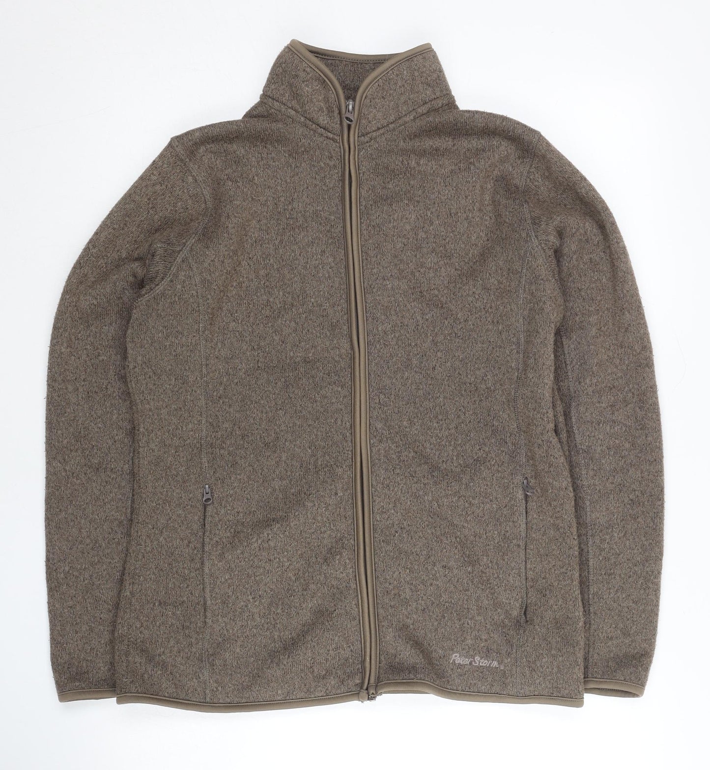 Peter Storm Womens Brown Fleece Jacket Size 12 Full Zip Casual Outdoor