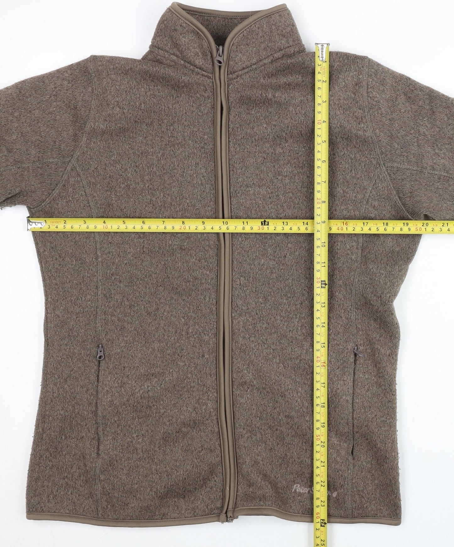Peter Storm Womens Brown Fleece Jacket Size 12 Full Zip Casual Outdoor