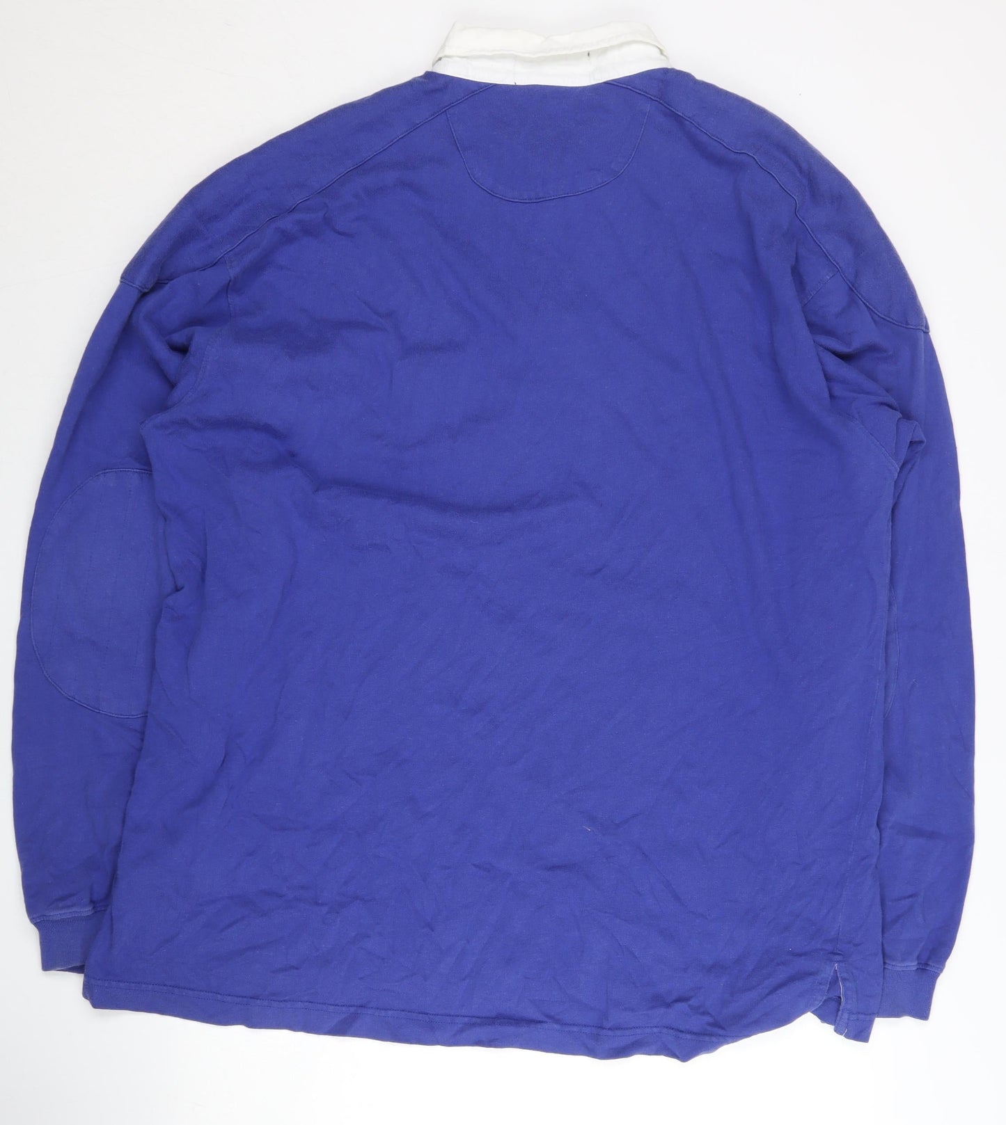 Abercrombie & Fitch Men Blue XL Rugby Polo Long Sleeve Cotton