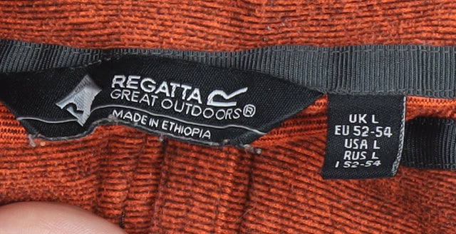 Regatta Mens Orange 1/4 Zip Sweatshirt Size L Outdoor Hiking Top