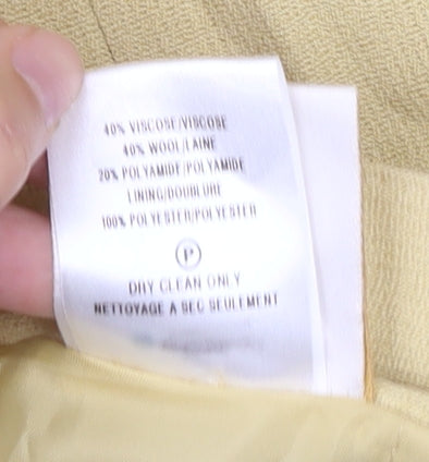 Eastex Women’s Beige Wool Blend Knee Length Pencil Skirt Size 10