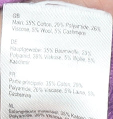 Joules Womens Purple V-Neck Knit Jumper Size 12 Long Sleeve