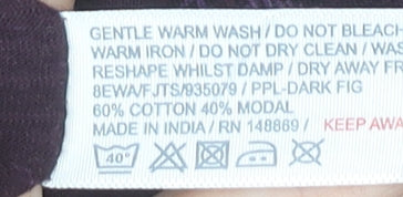 Fat Face Womens Purple Geometric Tunic Blouse UK 6 Cotton Modal