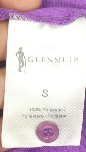 Glenmuir Womens Purple Sleeveless Polo Shirt Size S Polyester