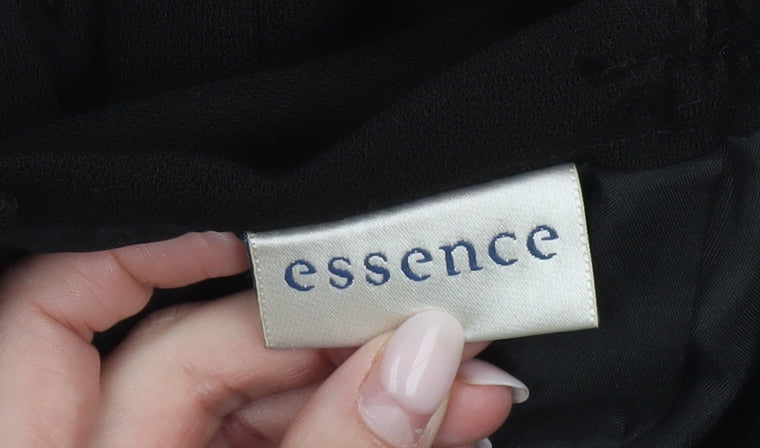 Essence Women’s Black Size 22 Pencil Skirt Floral Lined Knee Length