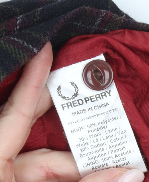 Fred Perry Women's Multicoloured Check Shift Dress Size 8 Short Sleeve