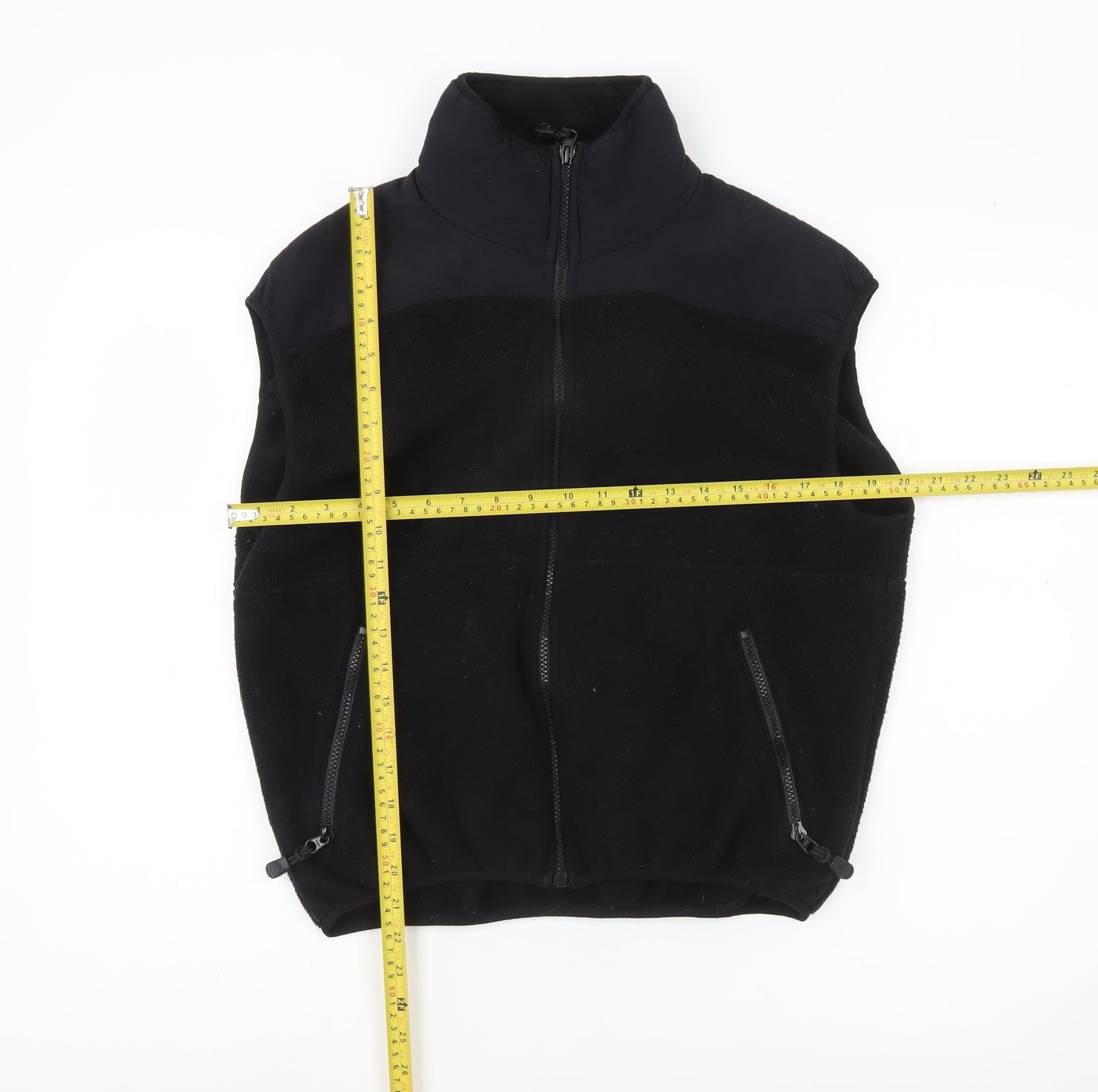 Timberland Unisex Black Fleece Waistcoat Gilet S Outdoor Zip Pockets