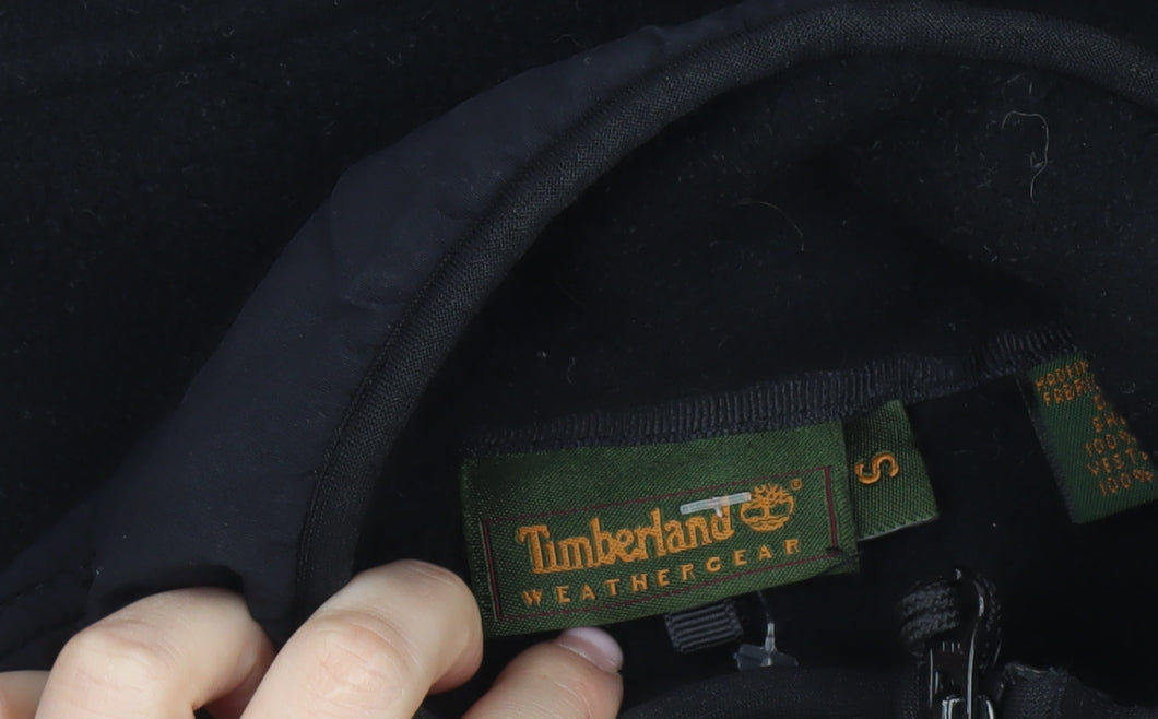 Timberland Unisex Black Fleece Waistcoat Gilet S Outdoor Zip Pockets