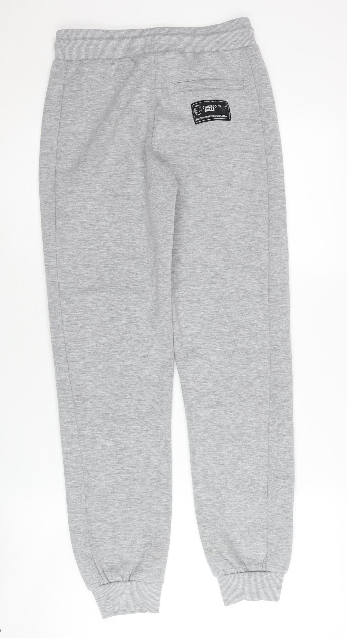 NBA Boys Grey Chicago Bulls Jogger Sweatpants 12-13Y Basketball Activewear