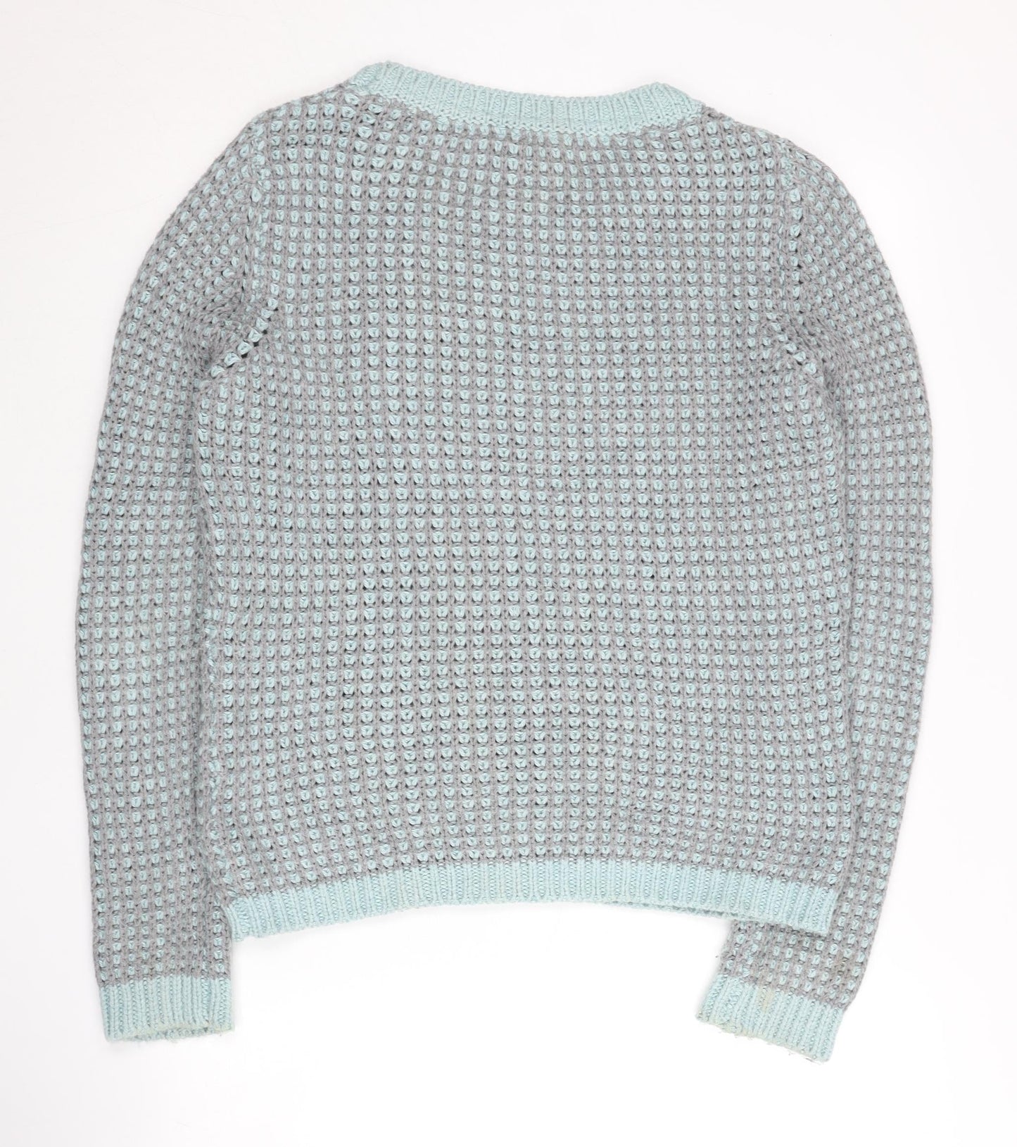 Fat Face Women’s Grey Cotton Acrylic Crew Neck Jumper Size 16