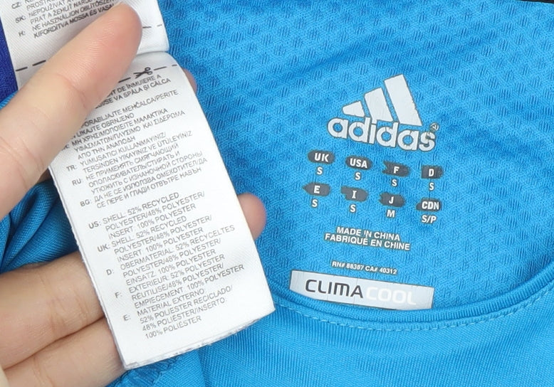 Adidas Men’s Blue ClimaCool Sports T-Shirt S Athletic Fit