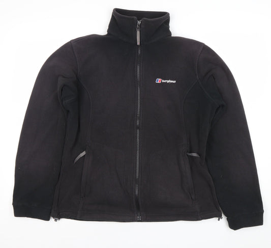 Berghaus Women Black Fleece Jacket UK 14 Full Zip Outdoor