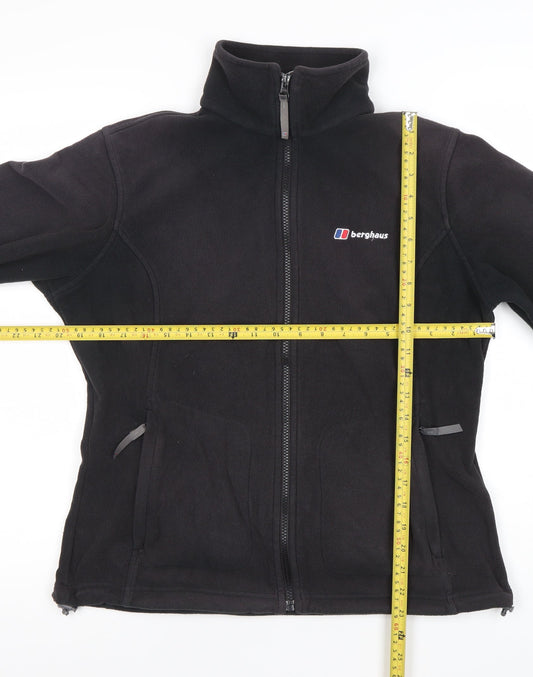 Berghaus Women Black Fleece Jacket UK 14 Full Zip Outdoor