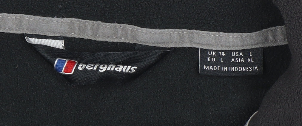 Berghaus Women Black Fleece Jacket UK 14 Full Zip Outdoor