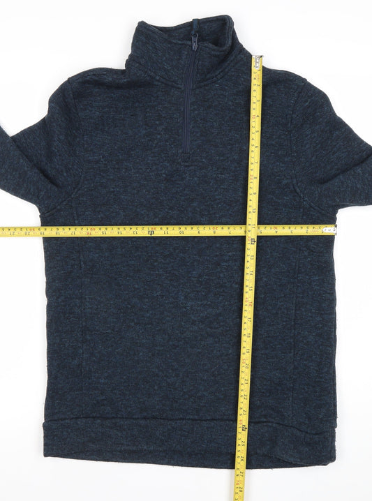 Mountain Warehouse Mens Blue M 1/4 Zip Fleece Sweatshirt