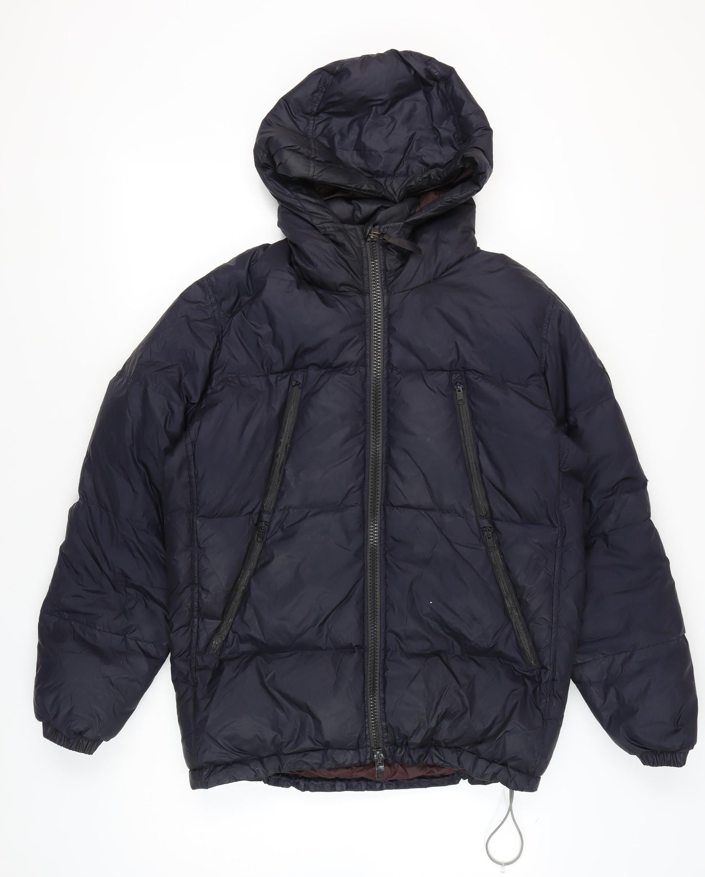 Paul Smith Womens Black Down Puffer Jacket Coat S Winter Hooded