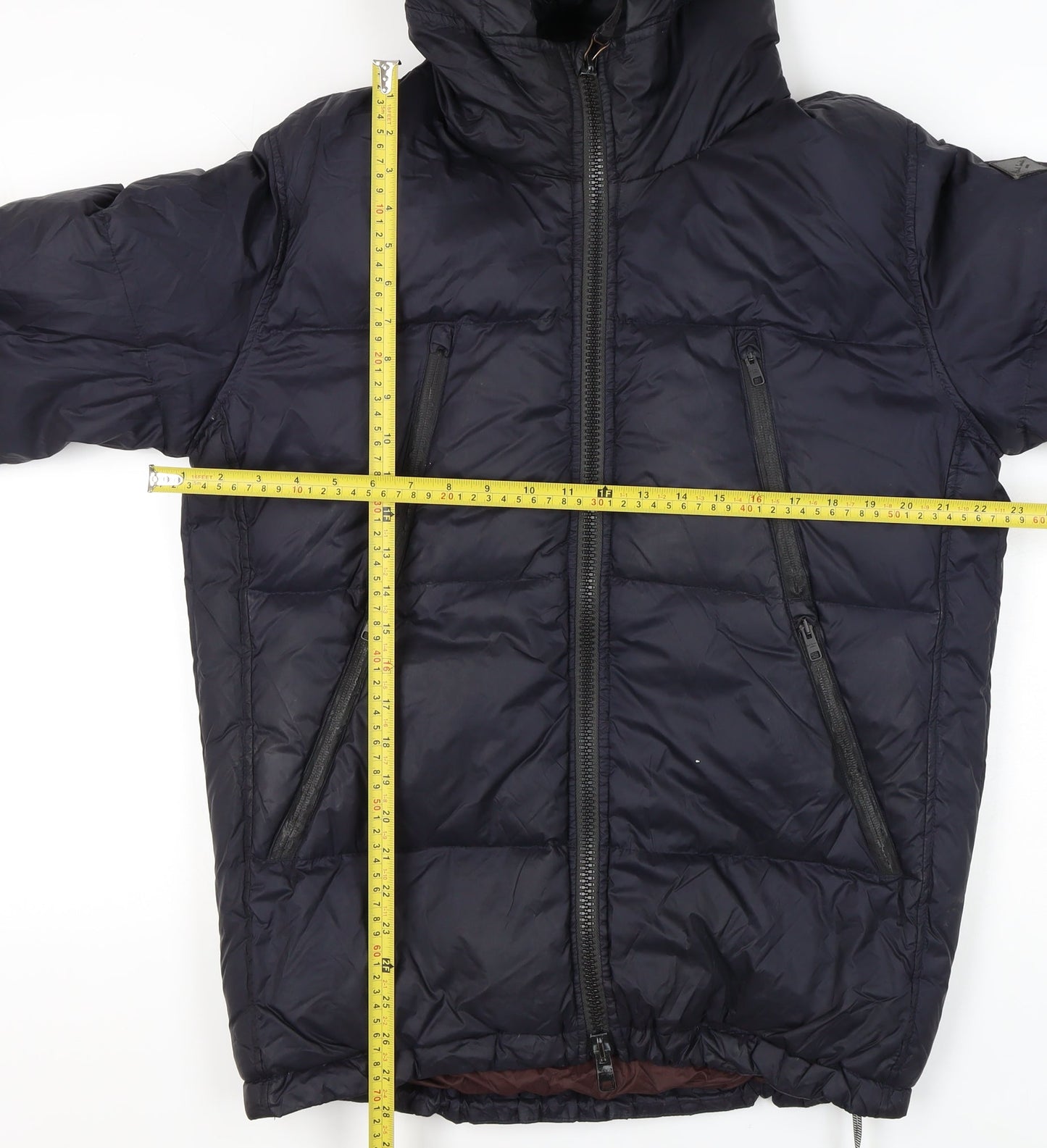 Paul Smith Womens Black Down Puffer Jacket Coat S Winter Hooded