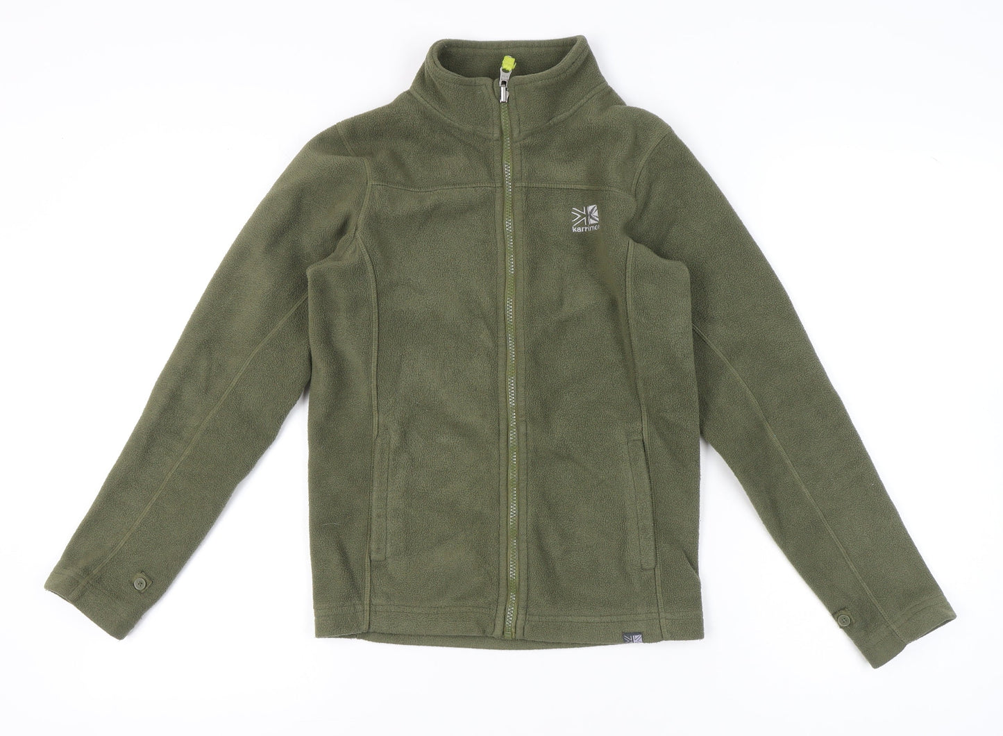 Karrimor Boys Green Fleece Jacket 11-12 Years Full Zip Outdoor Hiking