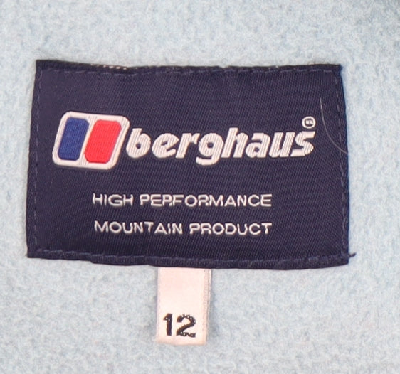 Berghaus Women's Blue Fleece Jacket Size 12 Full Zip Outdoor