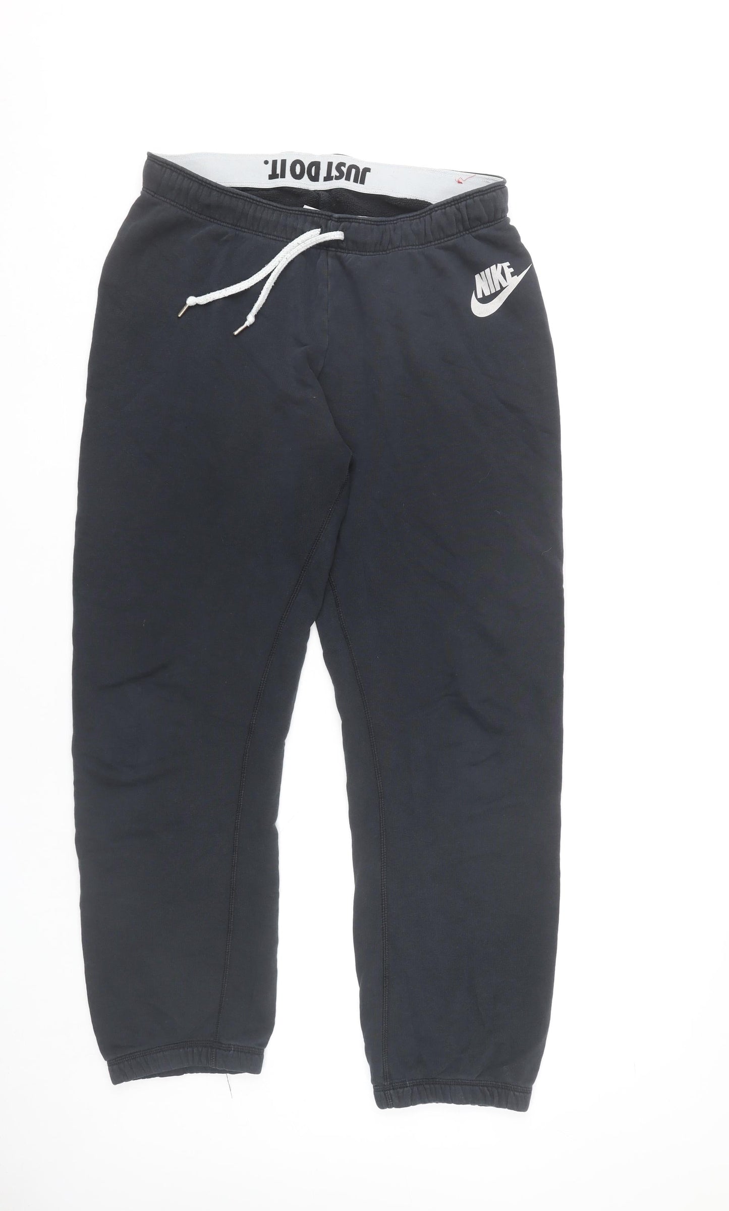 Nike Mens Black L Sweatpants Joggers Cotton Blend Logo Casual