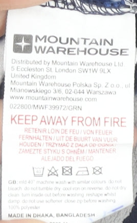 Mountain Warehouse Boys Blue Camouflage Fleece Sweatshirt 9-10Y 1/4 Zip