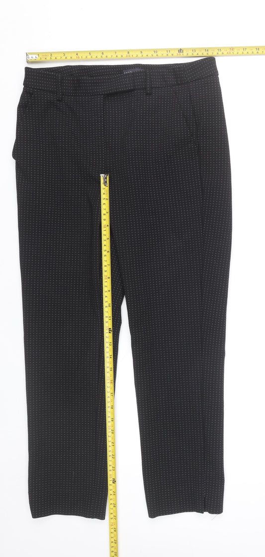 Marks and Spencer Womens Black Size 12 Slim Fit Straight Trousers