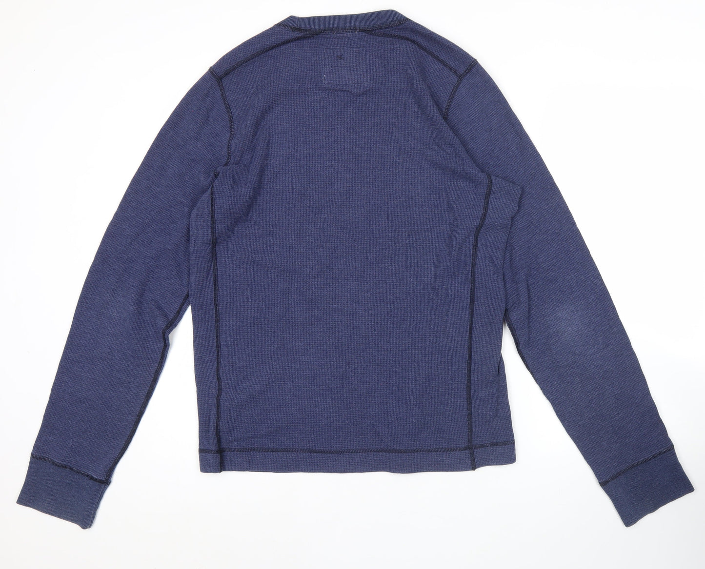 Abercrombie & Fitch Men’s Blue XL Pullover Jumper Crew Neck Waffle-Knit