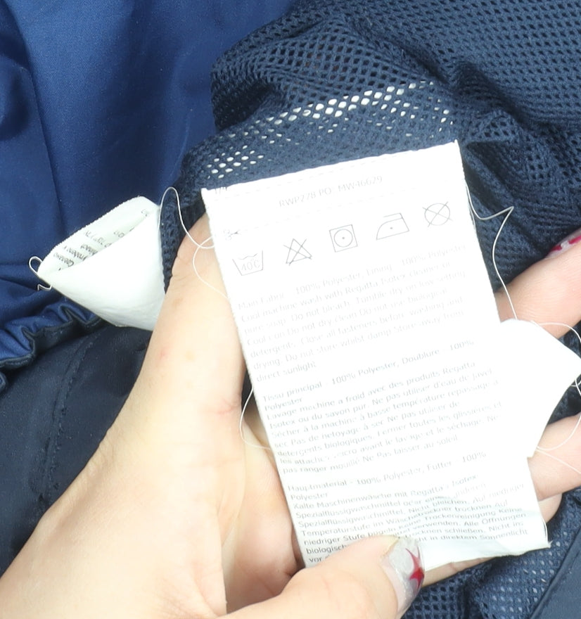 Regatta Womens Blue Waterproof Hooded Rain Coat Jacket Size 20