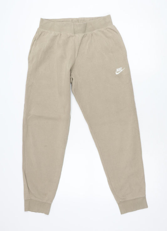 Nike Boys Beige XL Jogger Sweatpants Elastic Waist Tapered Fleece
