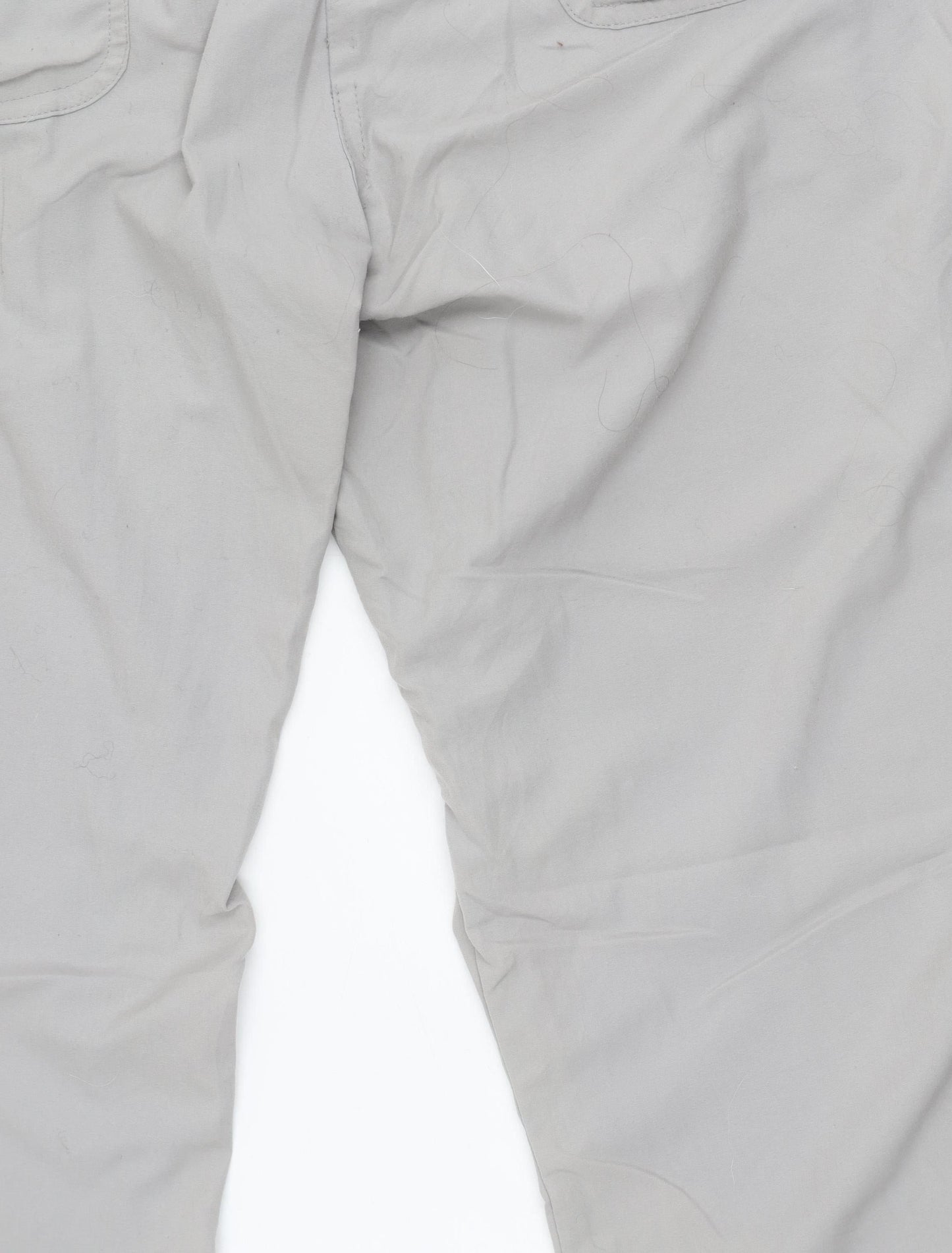 Rohan Womens Grey Cargo Travel Trousers Size 14 Short Polyamide