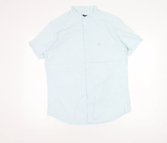 Diesel Men’s Blue Slim Fit Short Sleeve Button-Up Shirt Size M