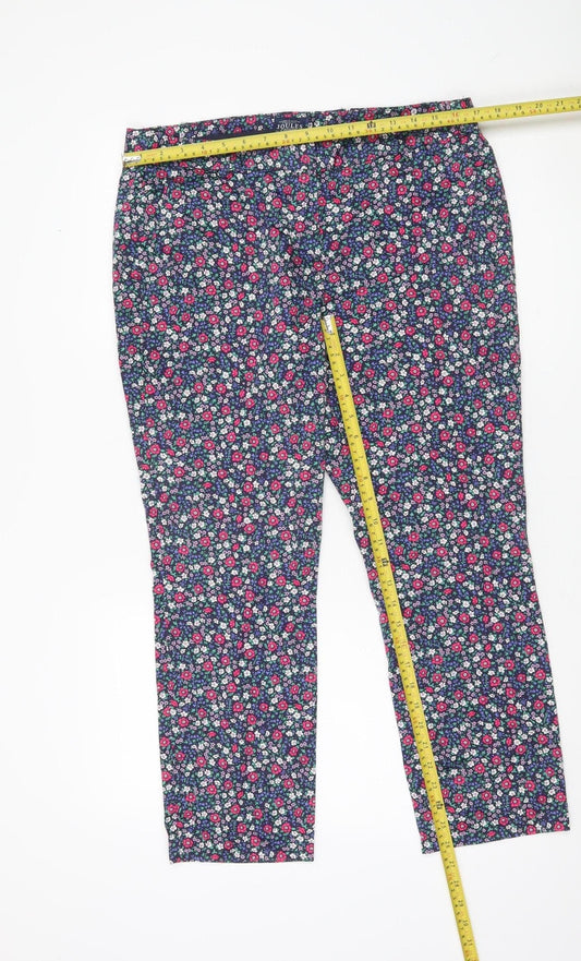 Joules Womens Multicoloured Floral Leggings Size 14 Slim Fit