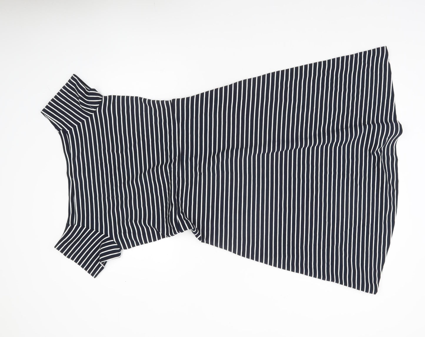 Boden Women’s Blue Striped Fit & Flare Knee Length Dress Size 10