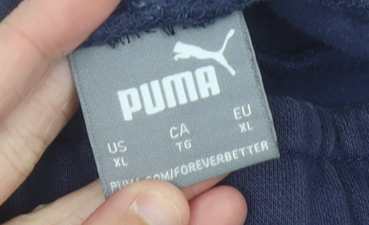 Puma Mens Blue XL Jogger Sweatpants Tapered Fit Casual