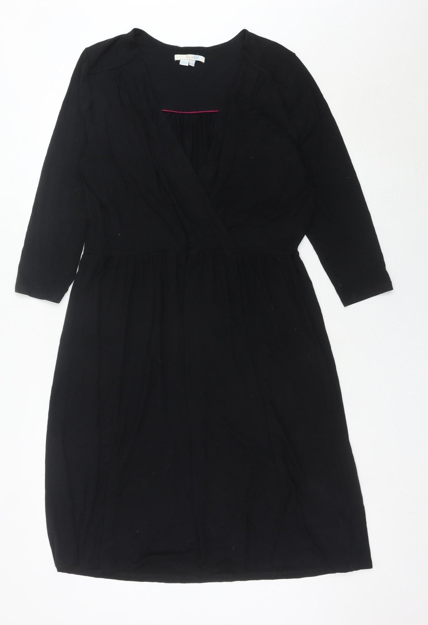 Boden Women’s Black Wrap Dress Size 18 Tall Viscose Blend