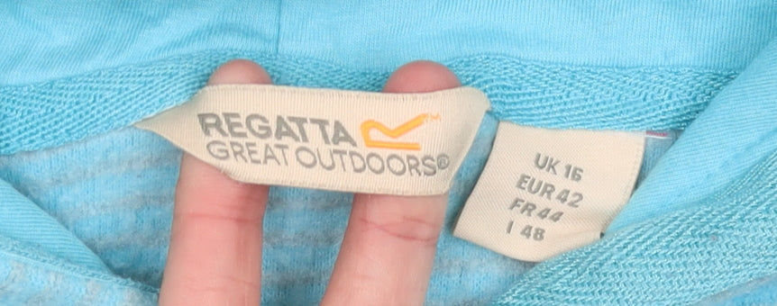 Regatta Womens Blue Pullover Hoodie Size 16 UK Casual Outdoor