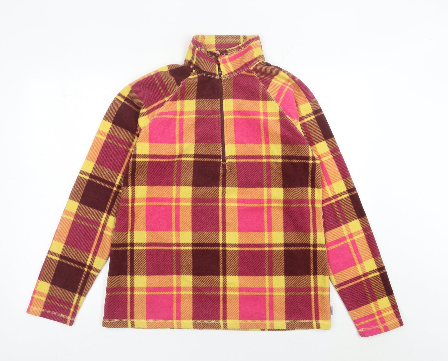 Eddie Bauer Women’s Multicoloured Fleece Sweatshirt M Pullover 1/4 Zip