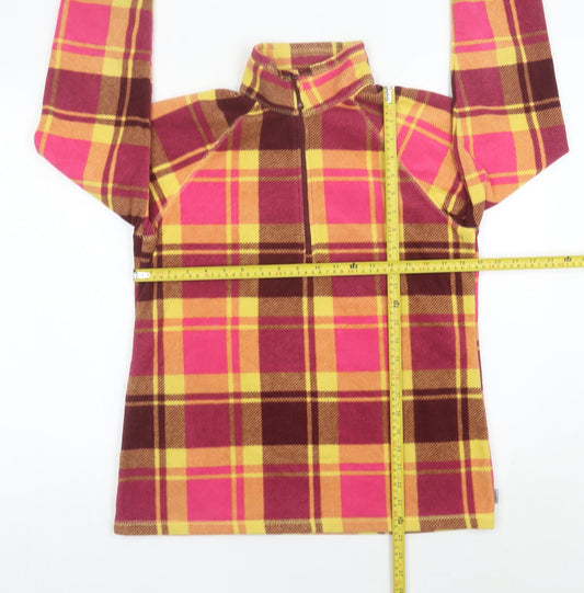 Eddie Bauer Women’s Multicoloured Fleece Sweatshirt M Pullover 1/4 Zip