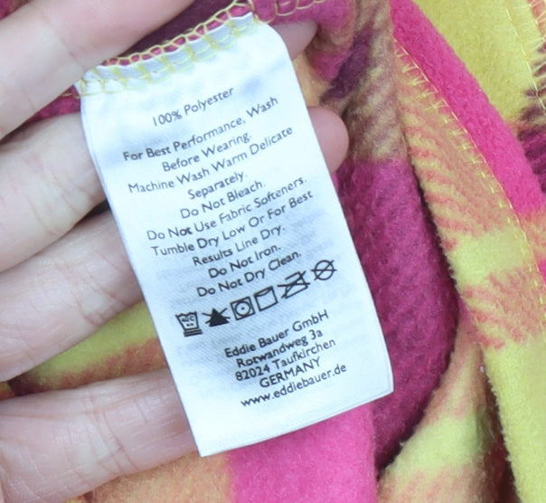 Eddie Bauer Women’s Multicoloured Fleece Sweatshirt M Pullover 1/4 Zip