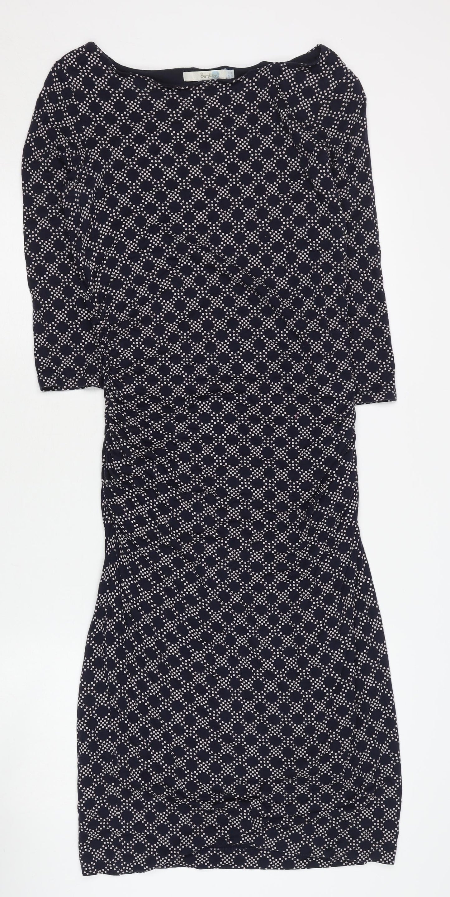 Boden Women’s Blue Geometric Sheath Dress Size 12 Knee Length