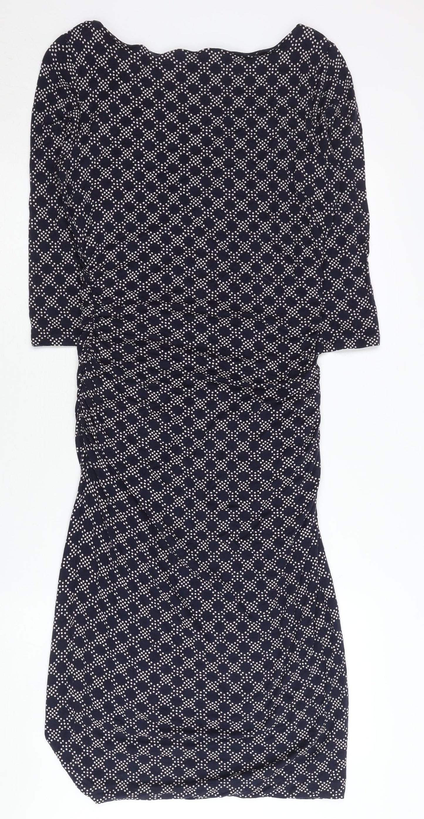 Boden Women’s Blue Geometric Sheath Dress Size 12 Knee Length