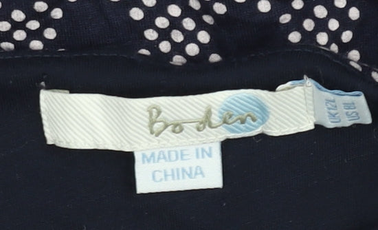 Boden Women’s Blue Geometric Sheath Dress Size 12 Knee Length