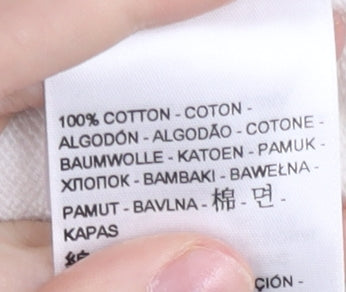 Levi's Womens Yellow White XS Colourblock Logo Pullover Sweatshirt