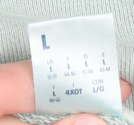 Reebok Womens Sweatshirt Mint Green L Cotton Pullover Crew Neck