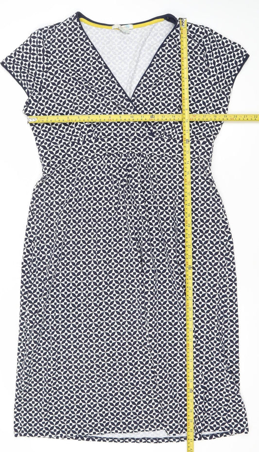 Boden Women Blue Geometric Sheath Knee Length Dress Size 16