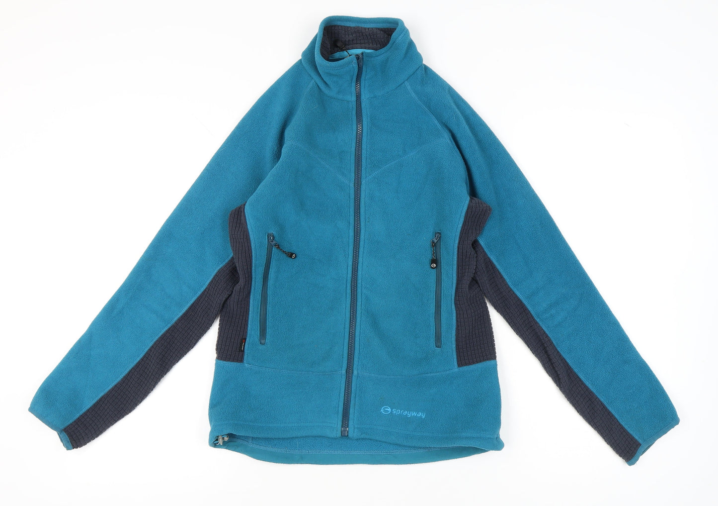 Sprayway Womens Blue Fleece Jacket UK 10 Lightweight Outdoor Full Zip