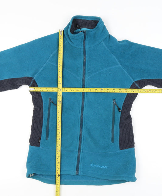 Sprayway Womens Blue Fleece Jacket UK 10 Lightweight Outdoor Full Zip
