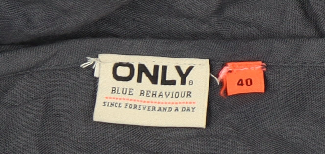 Brand and care label for Only Women’s Black, size UK 12, Slip Dress Embroidered Floral Summer Casual